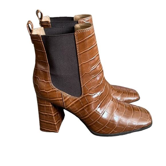 Circus by Sam Edelman Pascha Brown Side Gores Cushioned Flare Booties Size‎ 9.5 - Picture 1 of 9